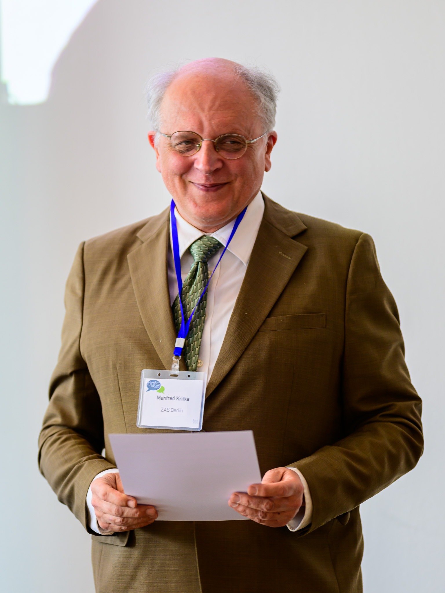 DGfS - Wilhelm von Humboldt Lebenswerkpreis - 2024 Manfred Krifka